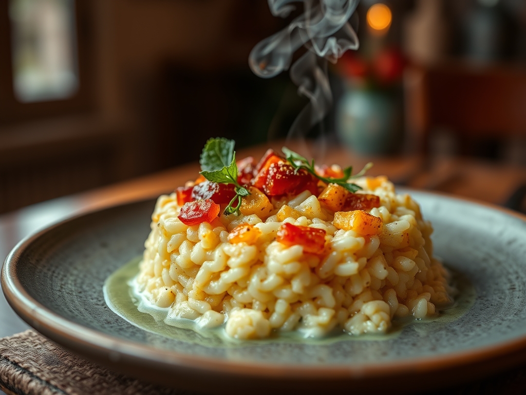 Arroz doce de leite de cabra rústico
