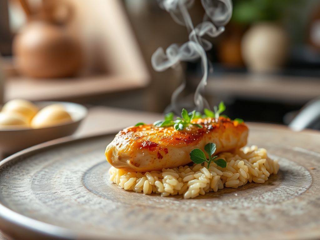 Canja de galinha com miúdos e arroz