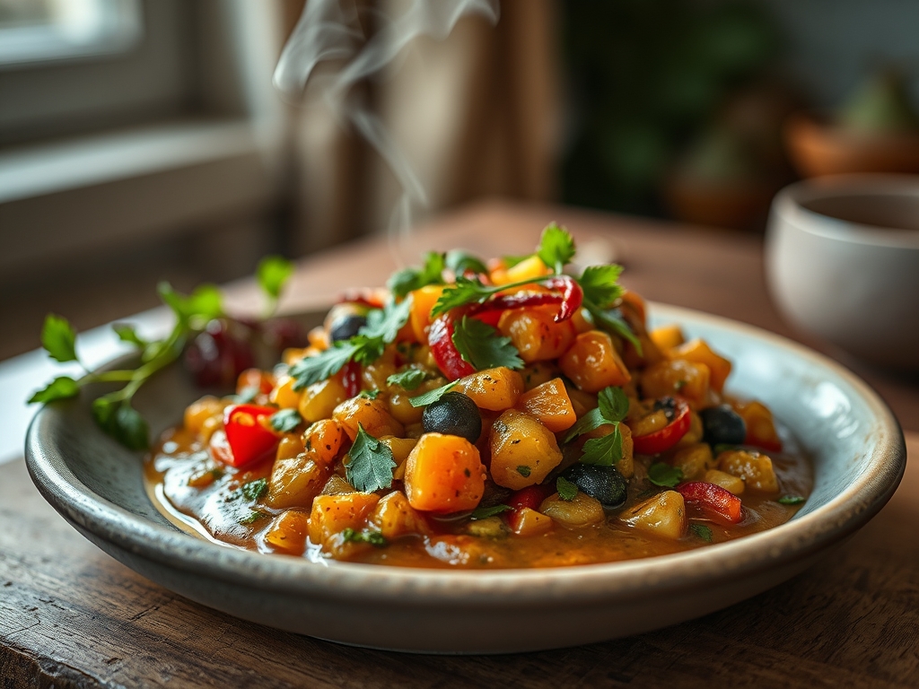 Purê de legumes variados e rústicos